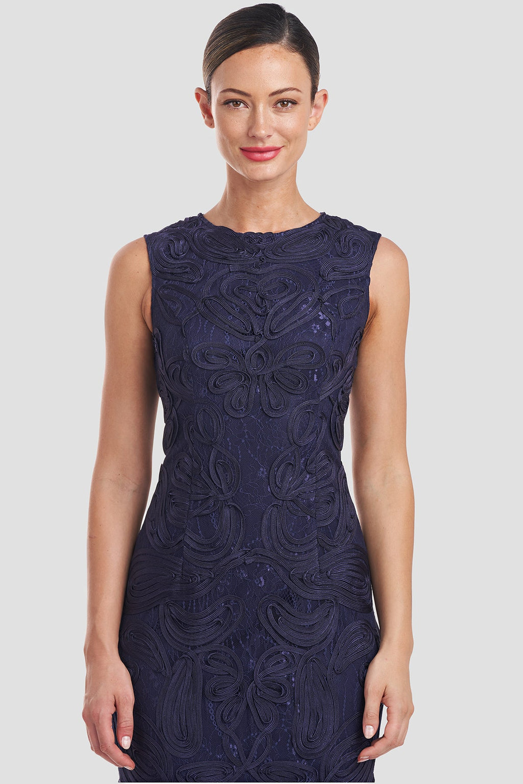 Meli Soutache Tea Length Dress