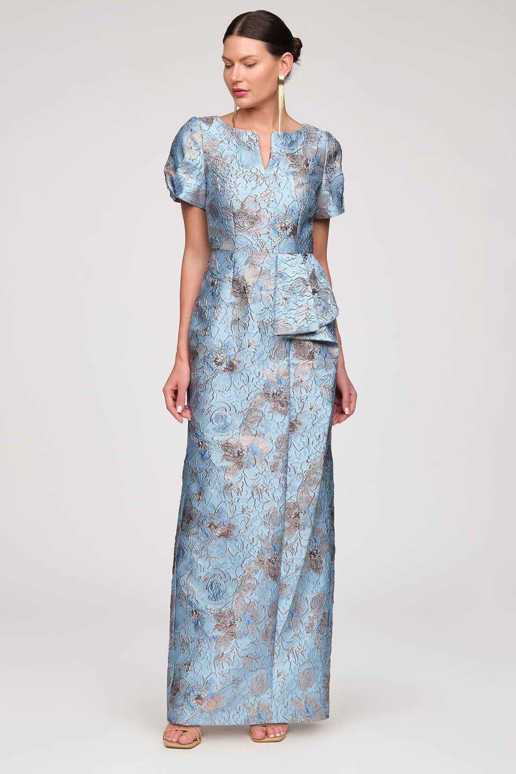 Daria Cascade Column Gown