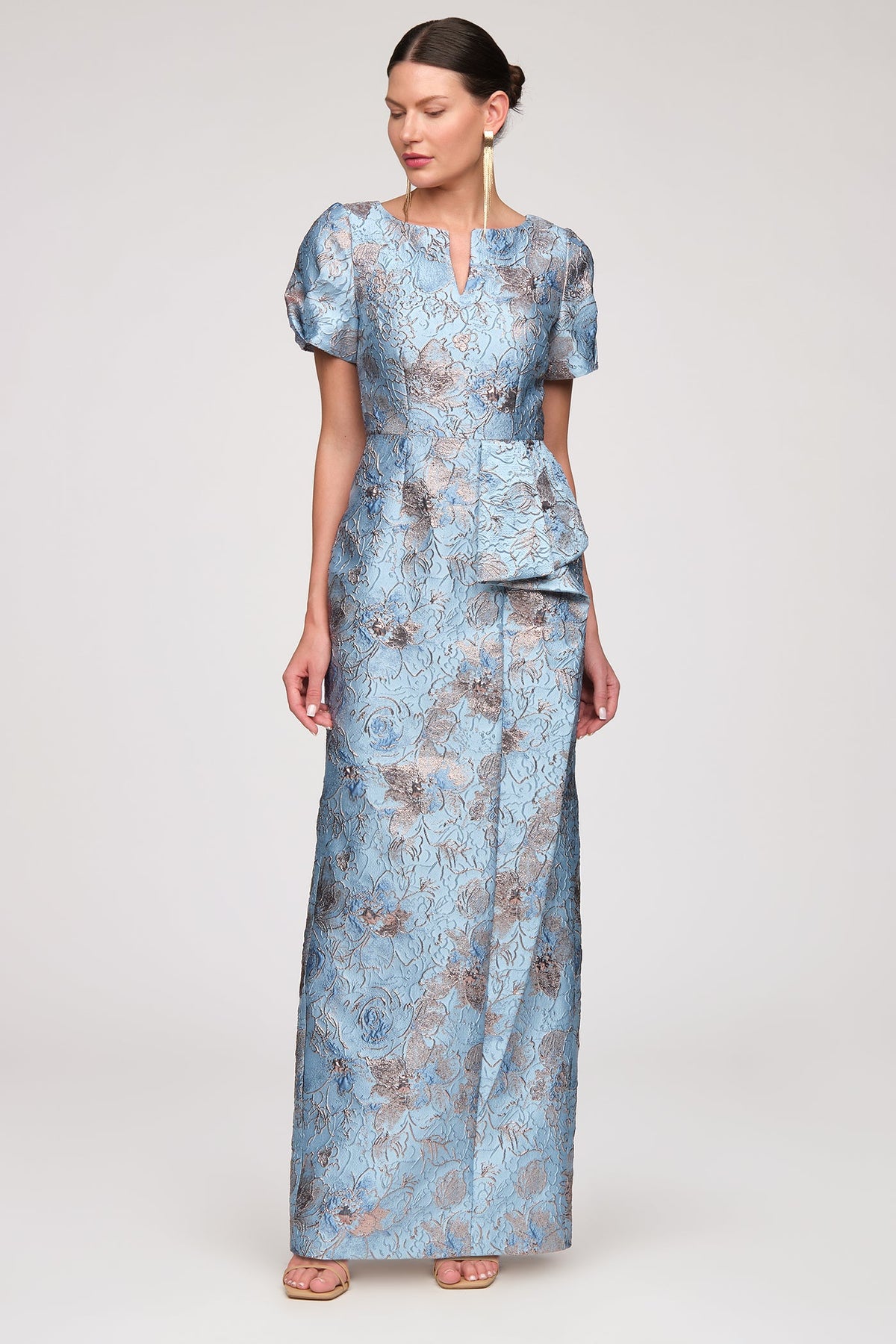 Daria Cascade Column Gown