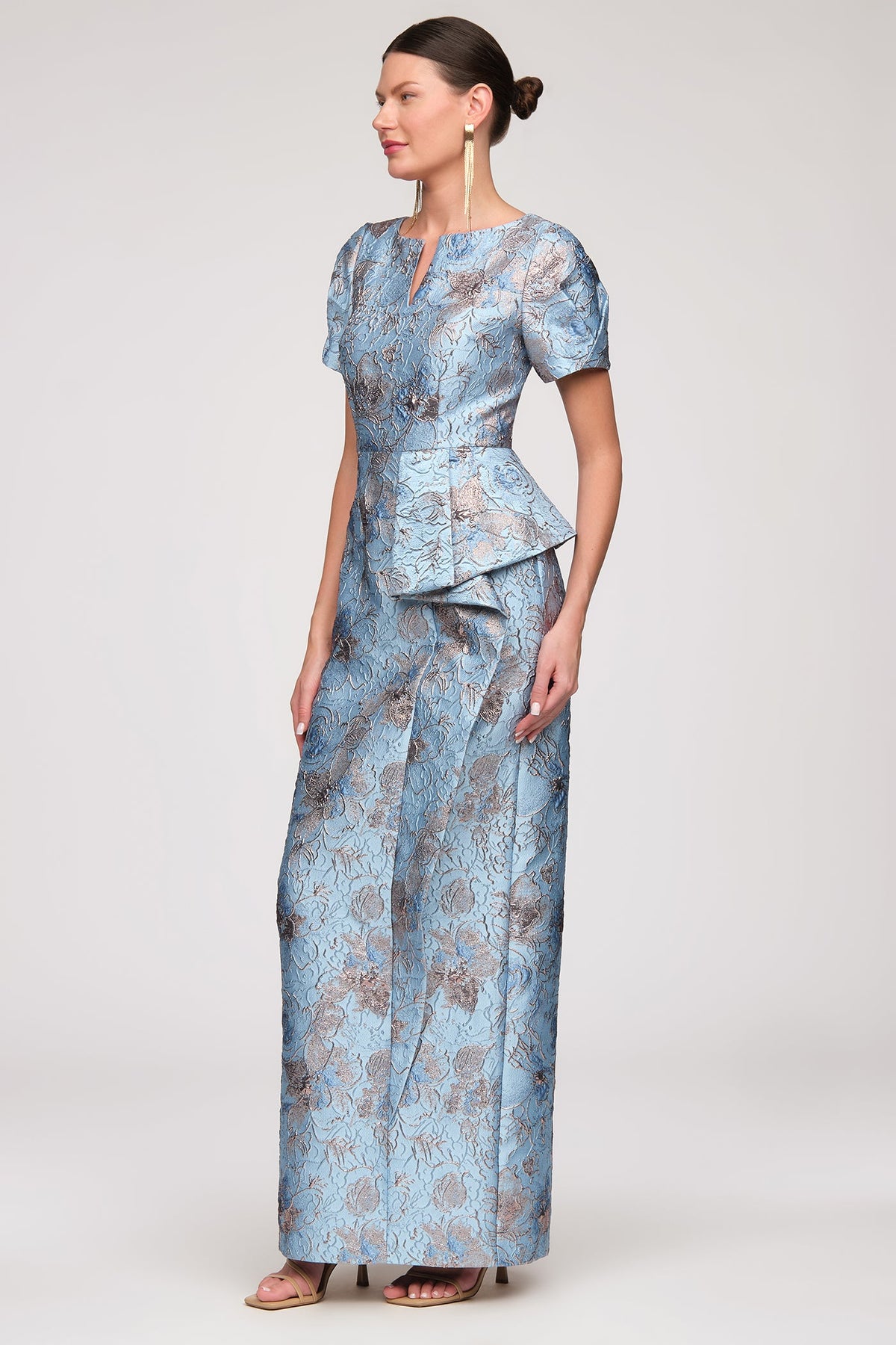 Daria Cascade Column Gown
