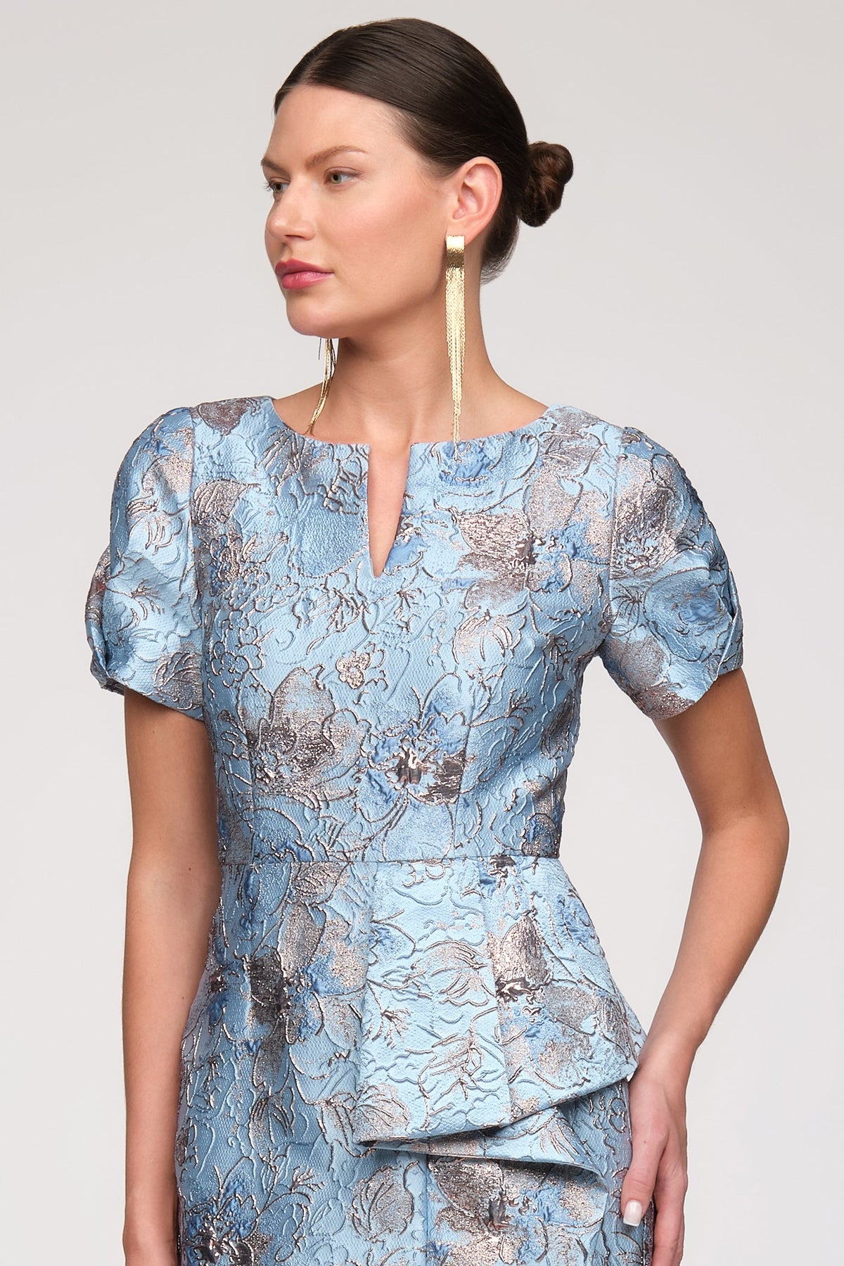 Daria Cascade Column Gown