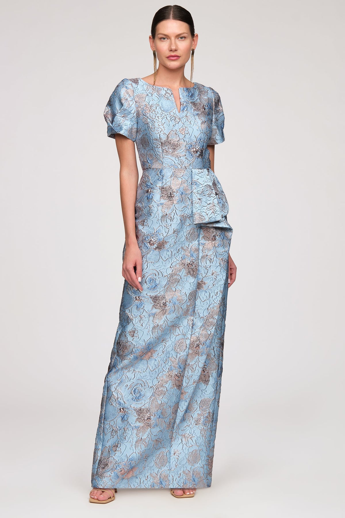Daria Cascade Column Gown