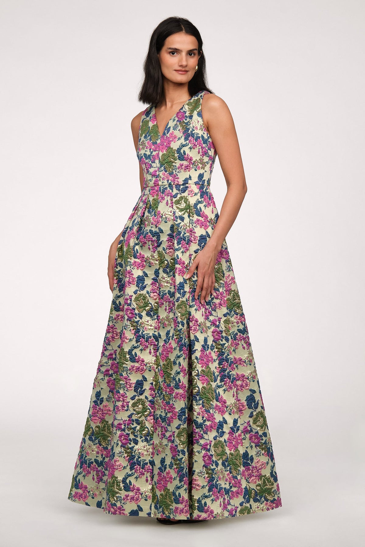 Madge V Neckline Gown