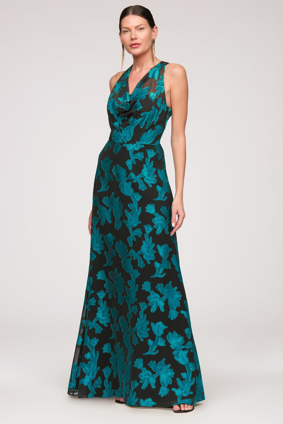 Melba Cowl Neckline Gown