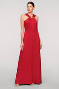 Maci Satin Halter Gown