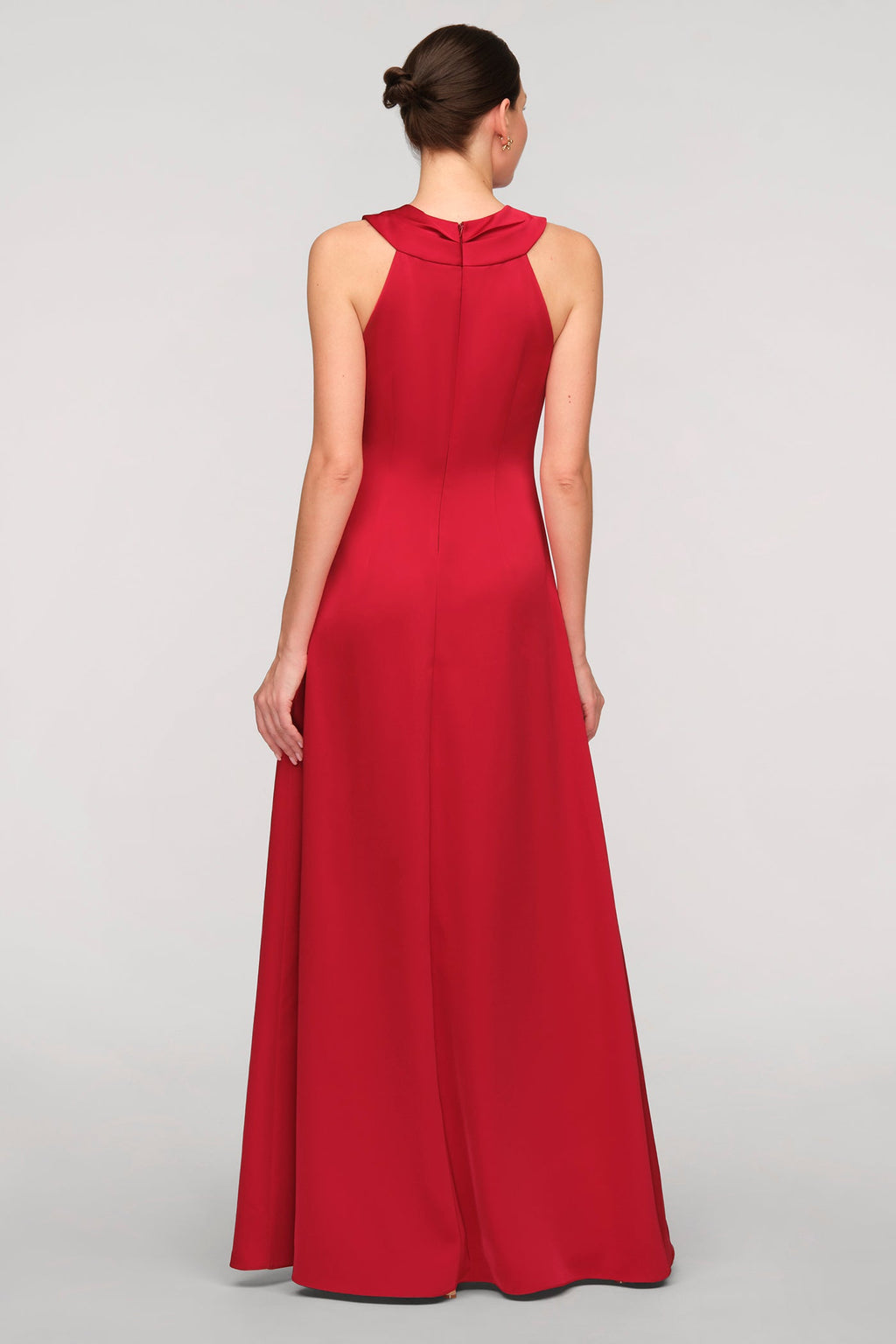 Maci Satin Halter Gown