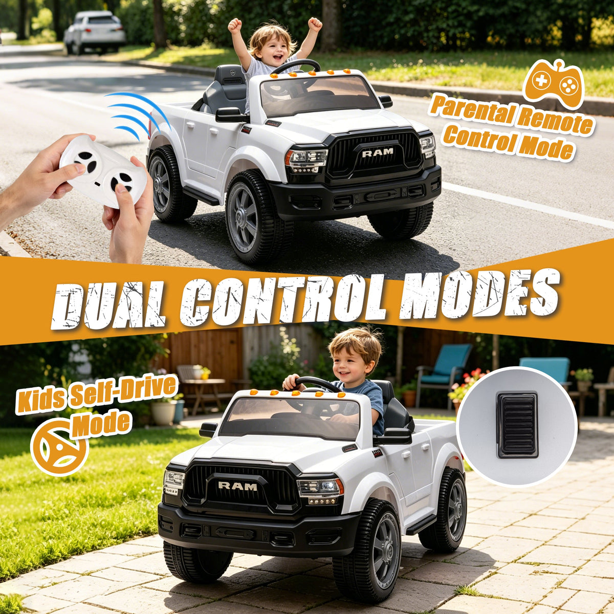 Licensed RAM 2500 12V Large Kids Ride On Electric Pickup