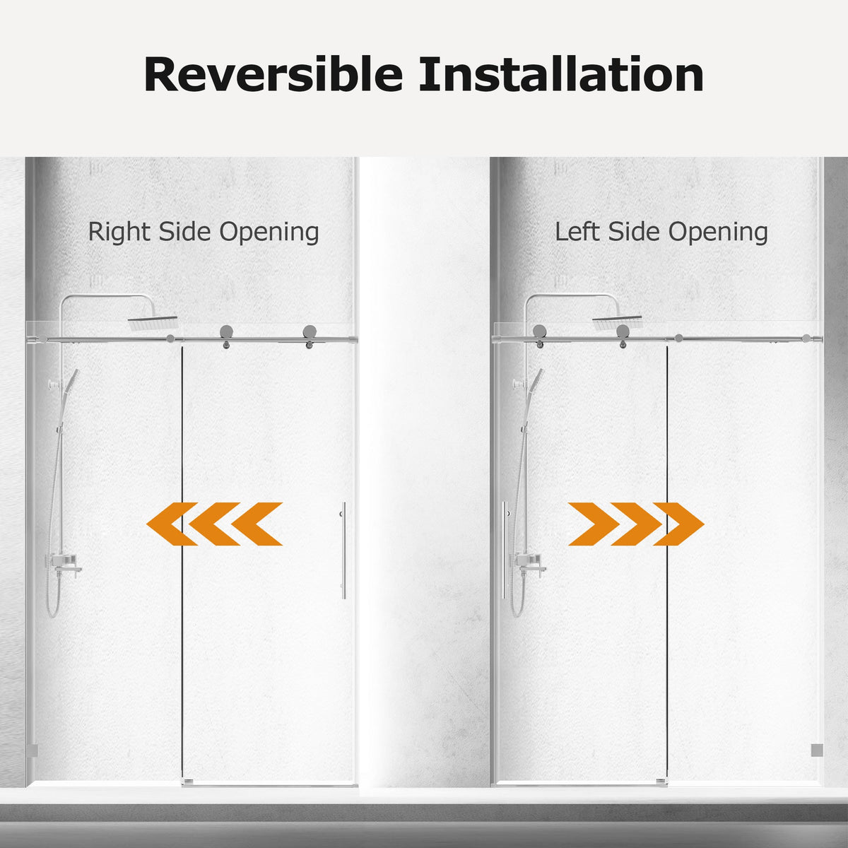 Frameless Single Sliding Soft-Close Shower Doors