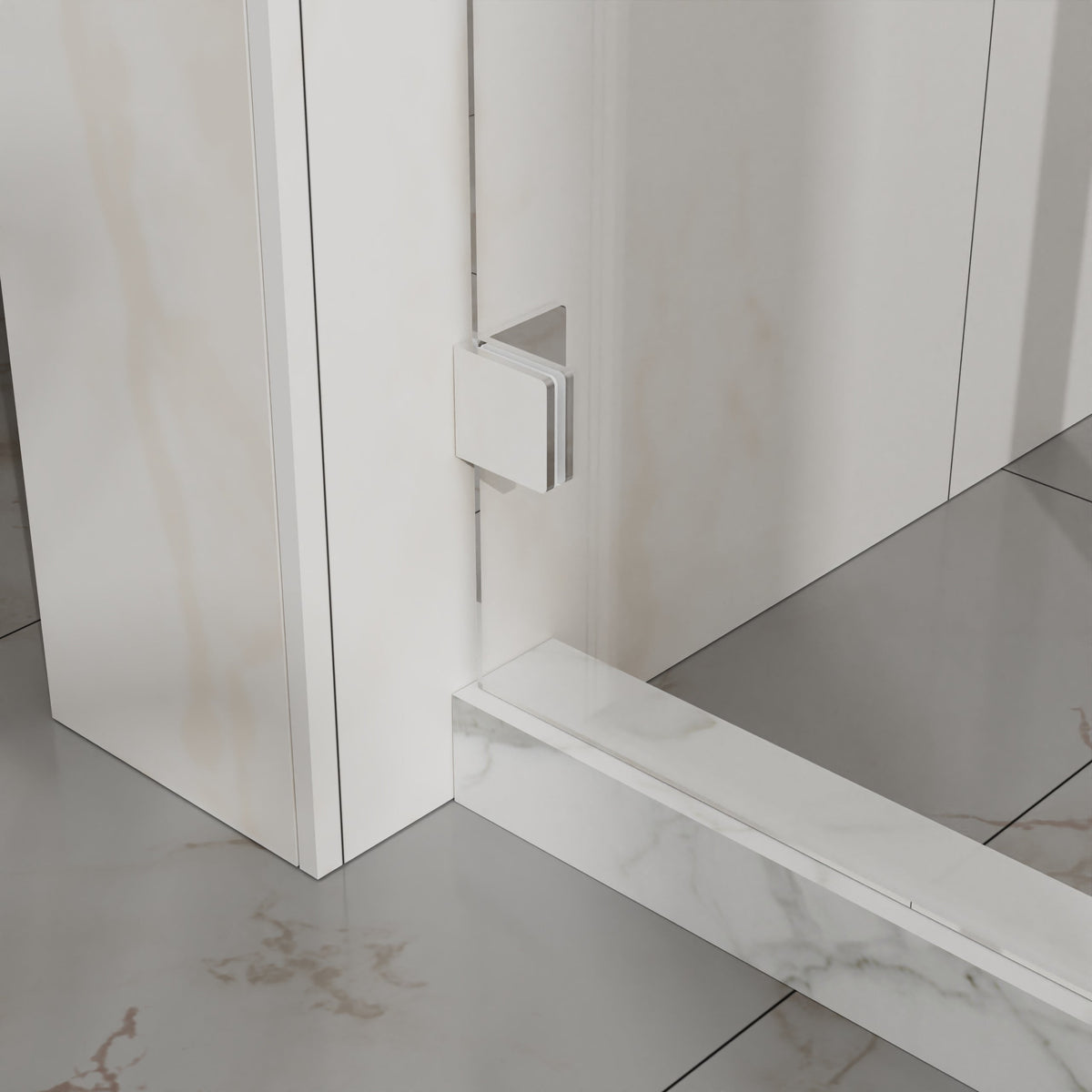Goodyo Frameless Shower Door - 48" W x 72" H