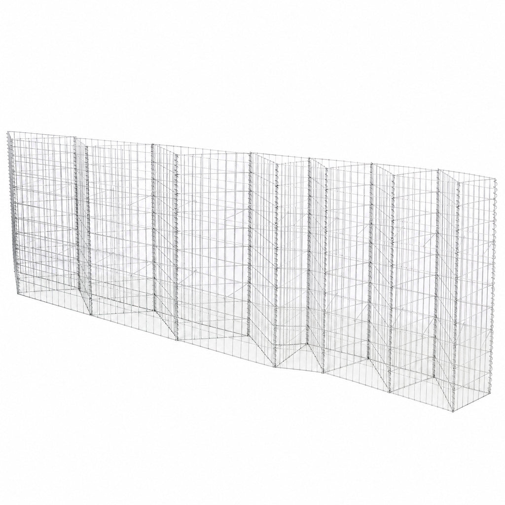 Galvanized Steel Tall Gabion Basket with Multiple Compartments - Steel