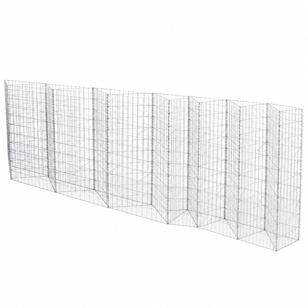 Galvanized Steel Tall Gabion Basket with Multiple Compartments - Steel