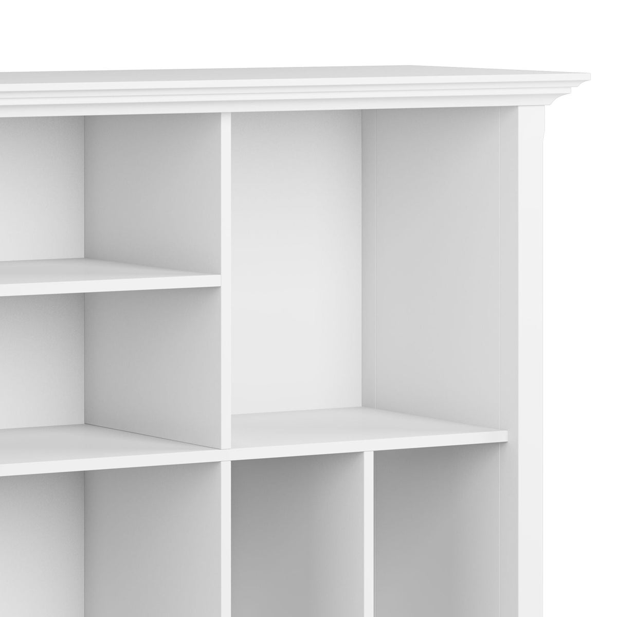 Multi Cube Bookcase and Storage Unit with Eight Storage Cubbies - Black, Gray, White, Dark Brown