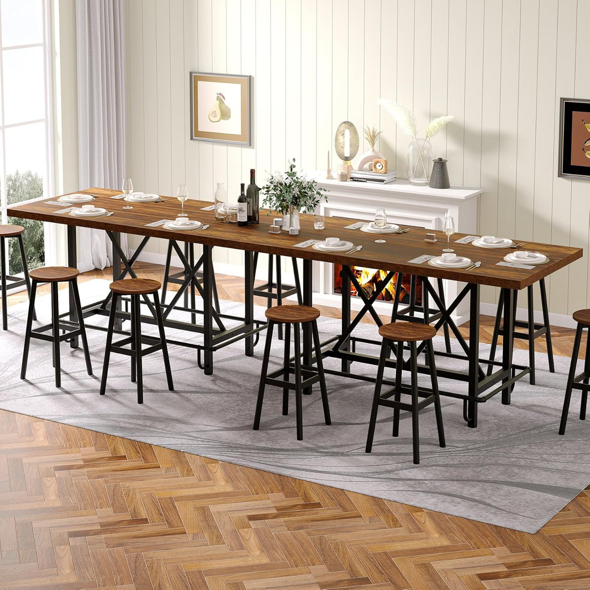 63" Counter Height Dining Table for 6