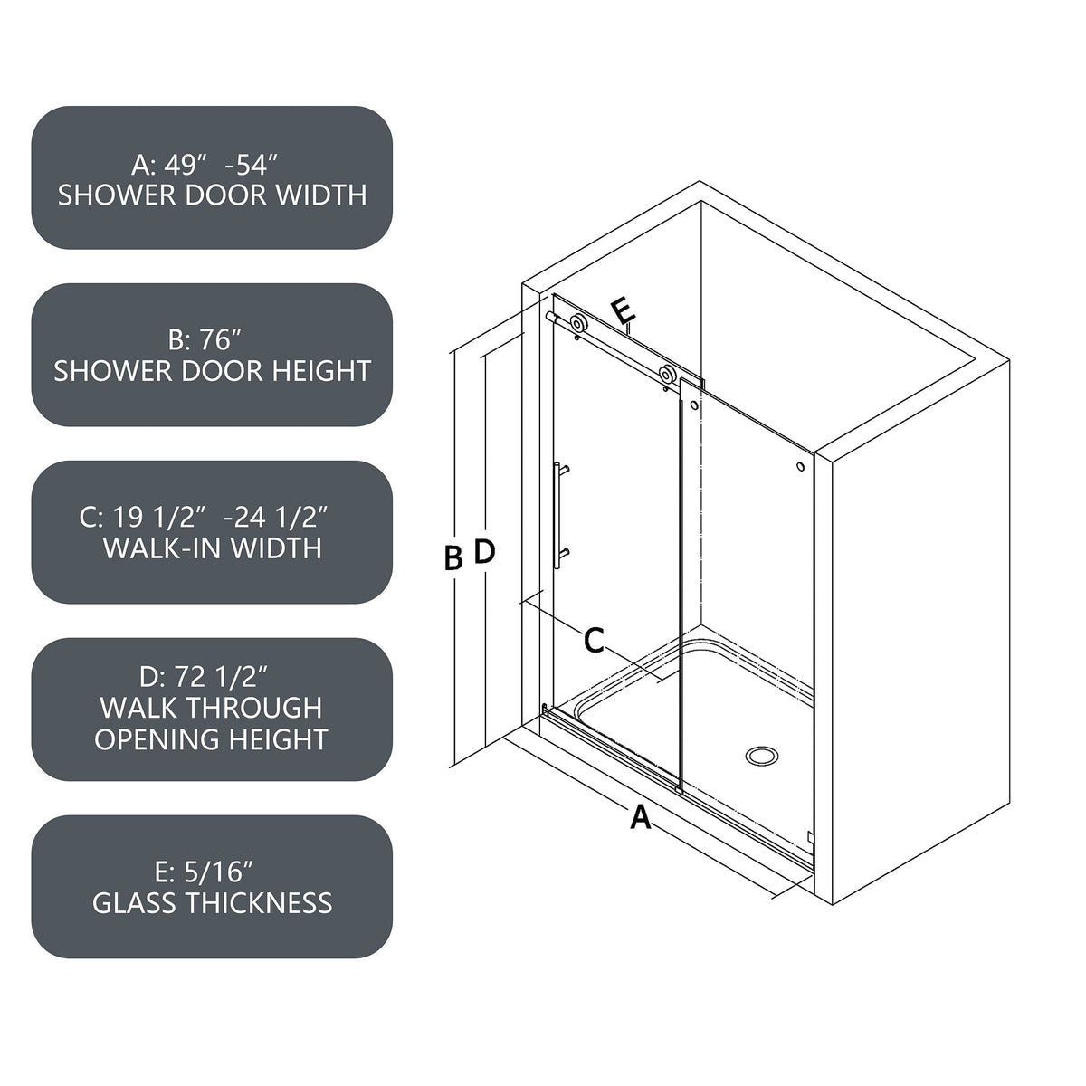 YUEJIA Shower Door