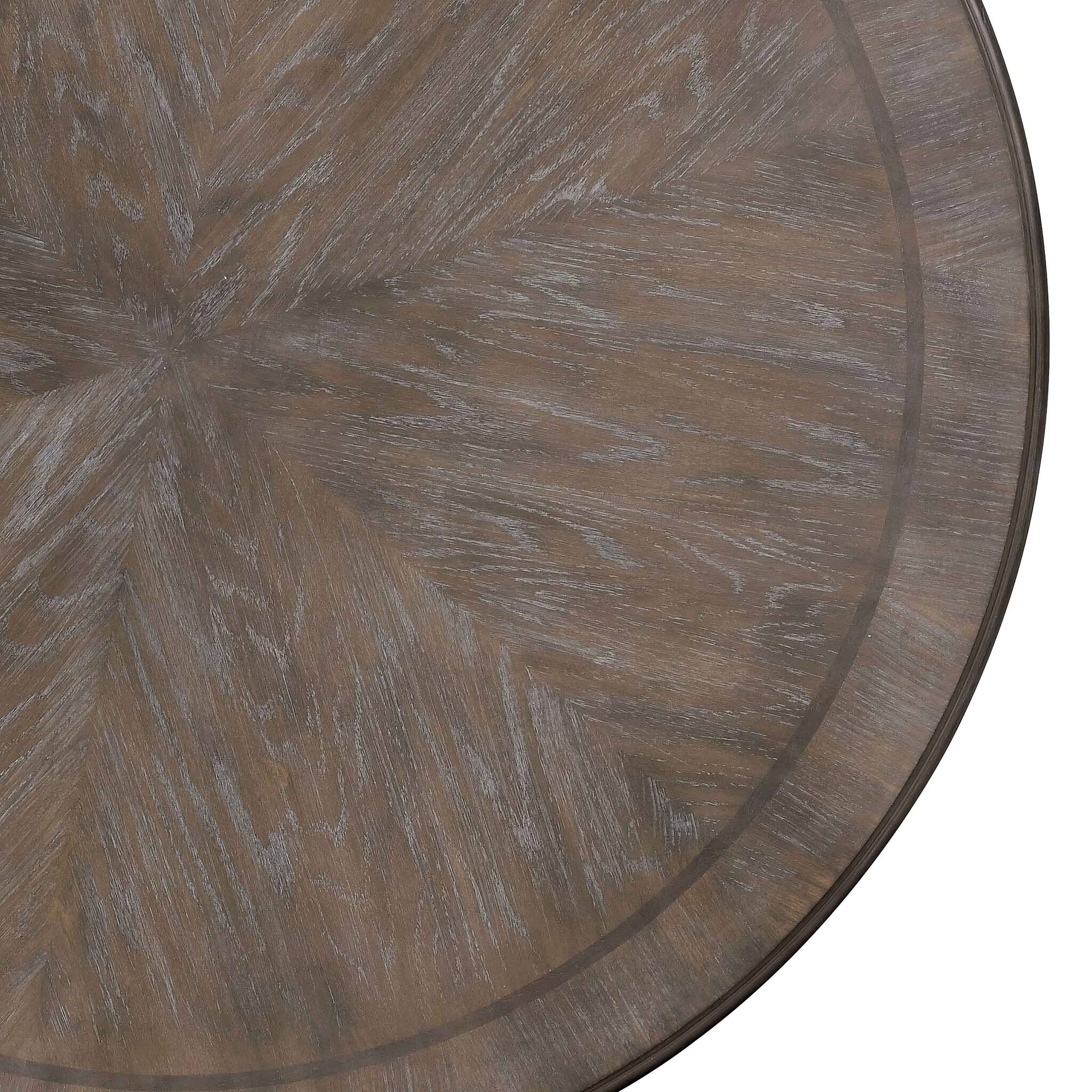 Round Dining Room Table with Pedestal Base