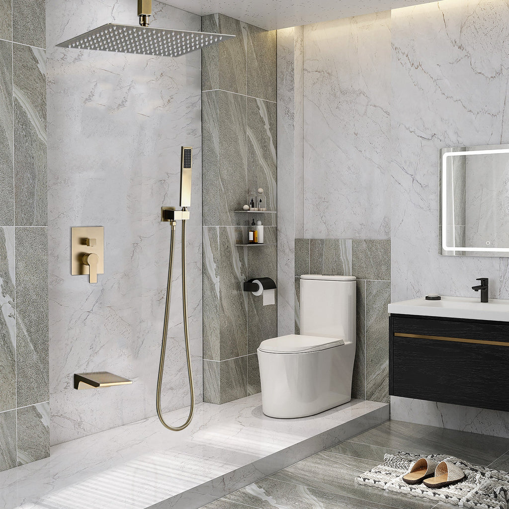 Shower Faucet Set with High Pressure 12 Inch Rainfall Head