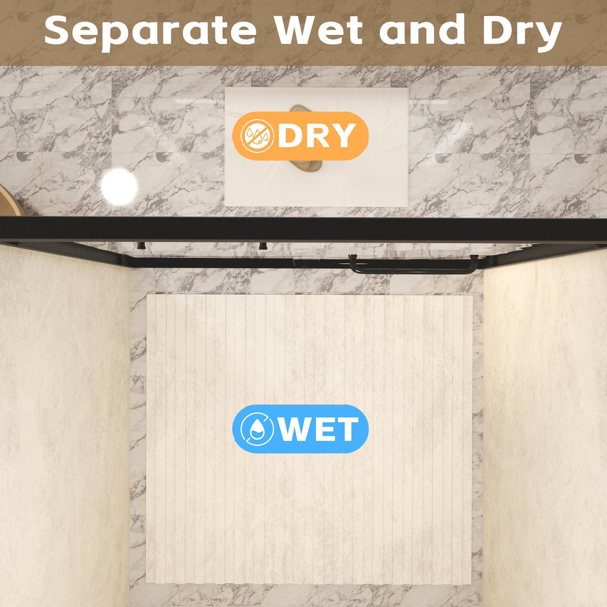 Tempered Glass Double Sliding Shower Door