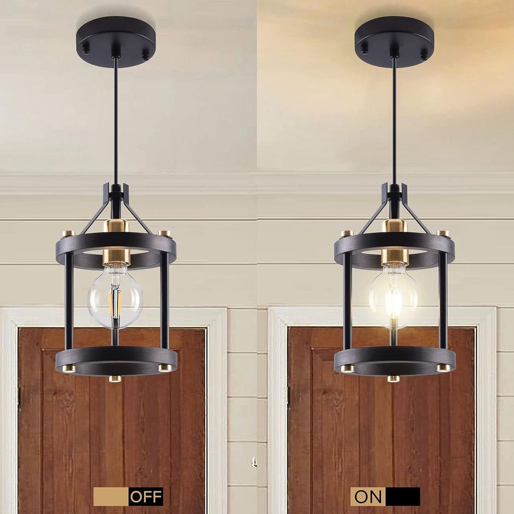 Black Farmhouse Pendant Lights With Adjustable Cords