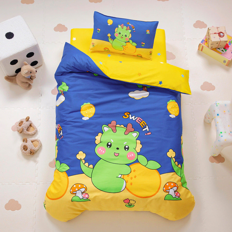 Cotton Kindergarten Three-piece Bedding Set