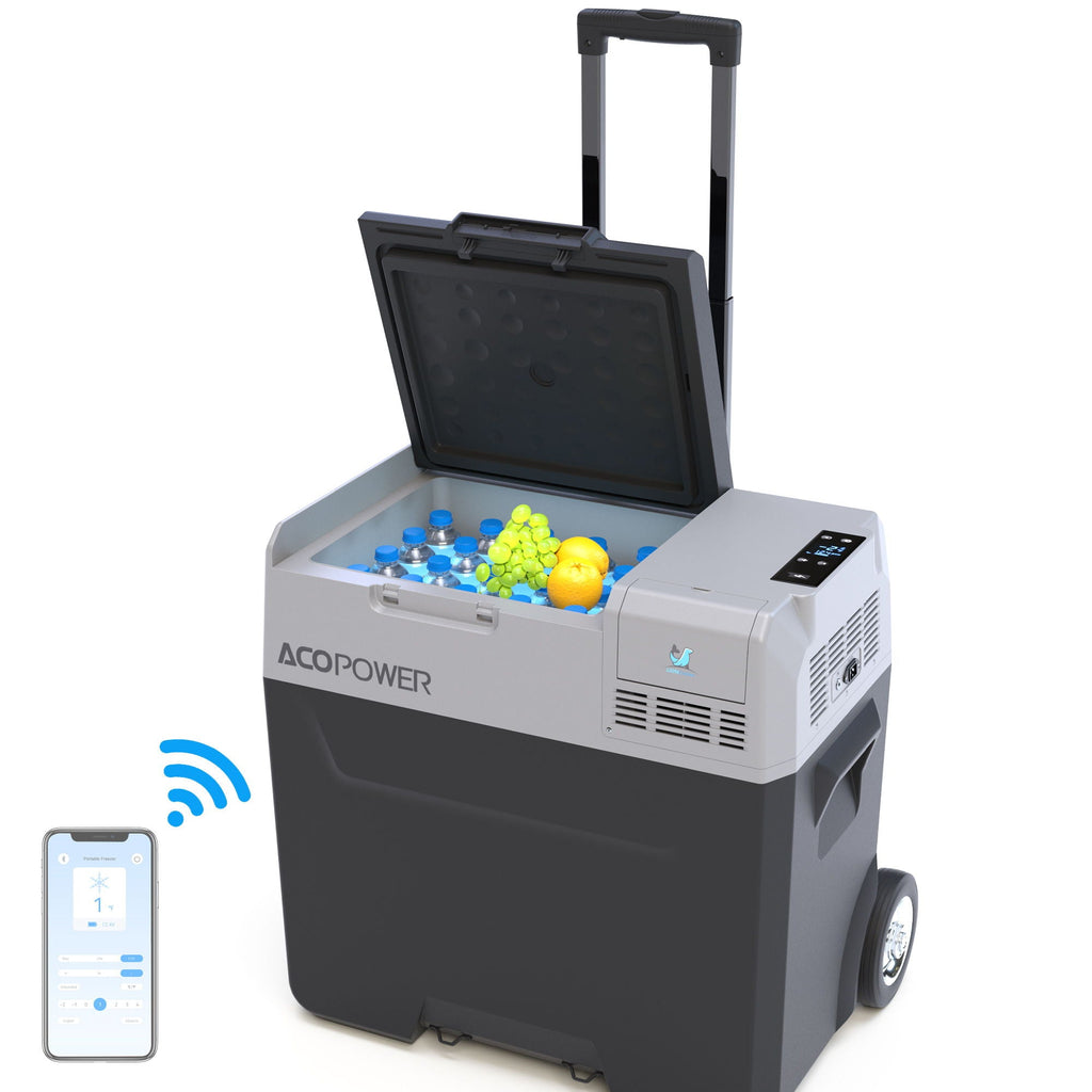 Portable Freezer with App Control and Off-Road Wheels