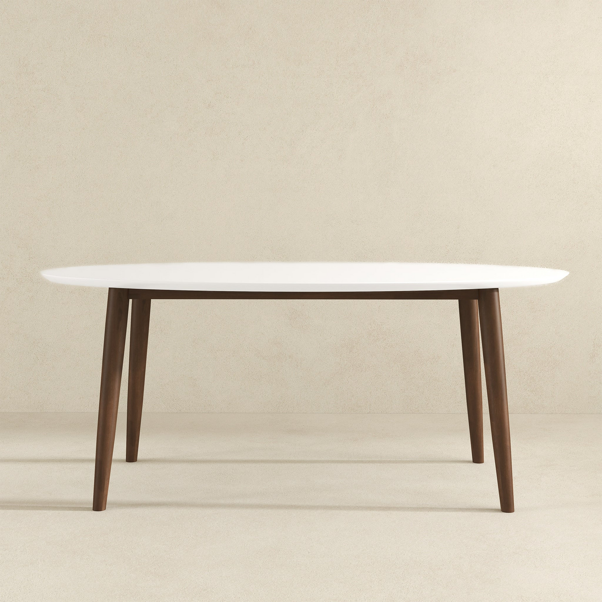 Ada Mid Century Modern Solid Wood Dining Table