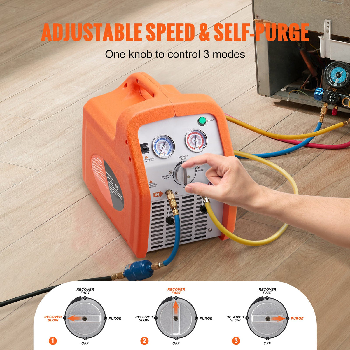 1 HP Refrigerant Recovery Machine