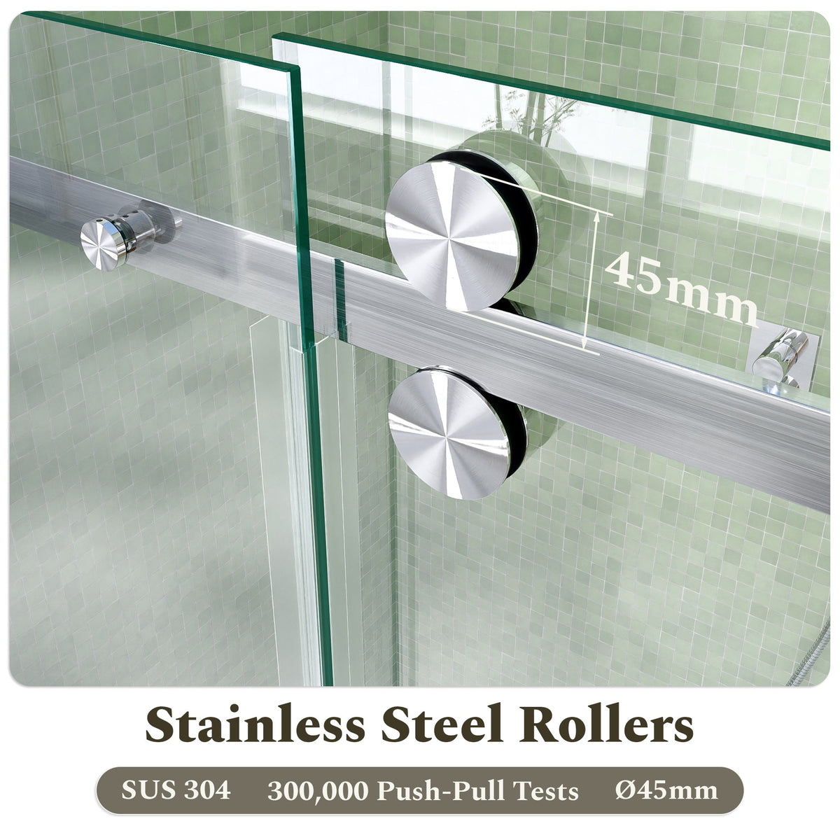 Frameless Sliding Tub Shower Door Enclosure