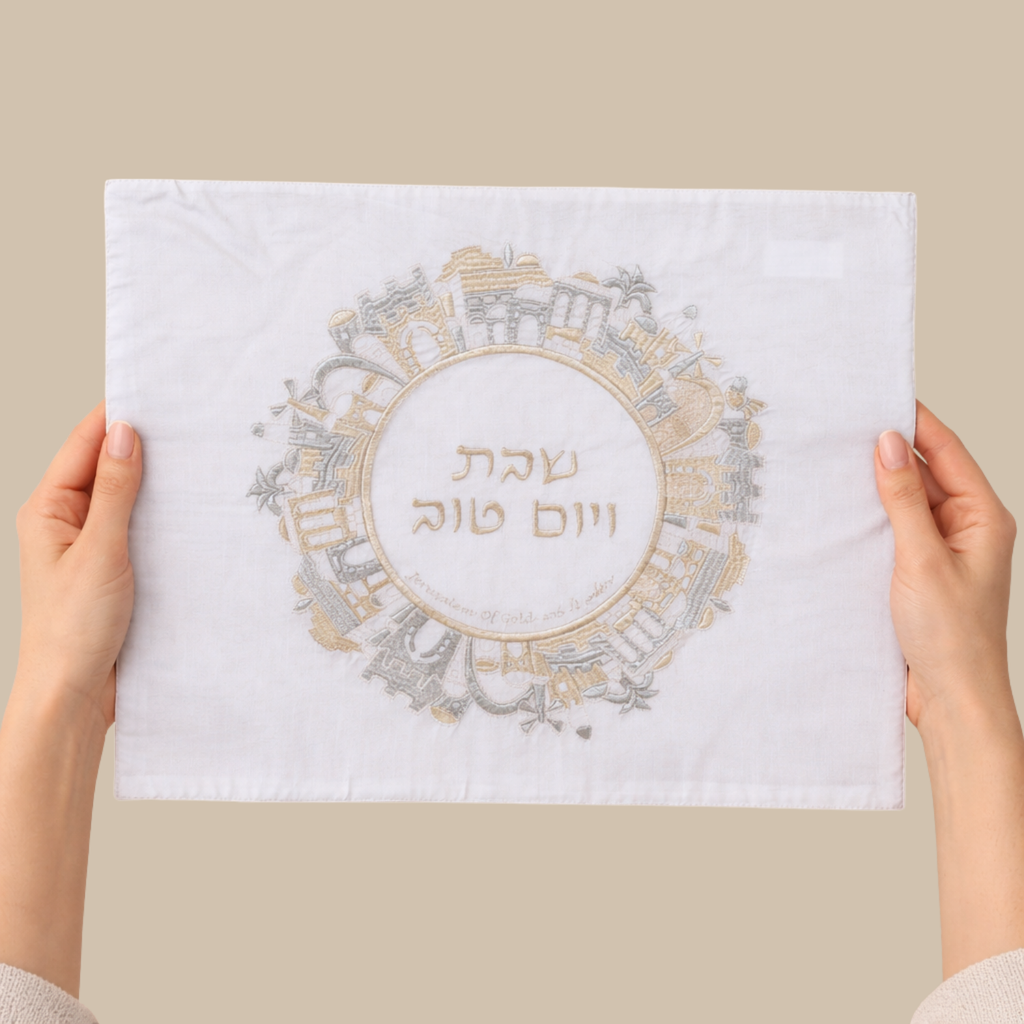 Handmade Luxury Bamboo Challah Cover – Jerusalem Series