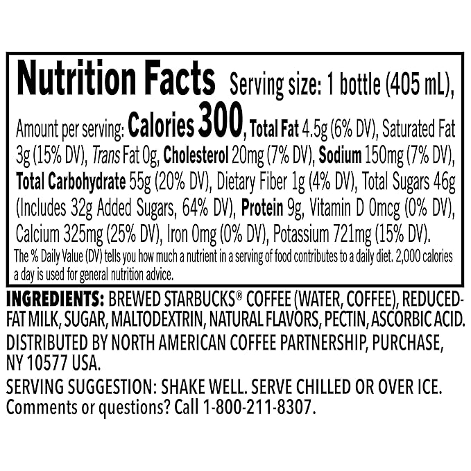 Starbucks Frappuccino Coffee Drink, White Chocolate Mocha 13.7 fl oz Bottles (12 Pack)
