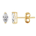 Marquise Moissanite Stud Earrings in 925 Sterling Silver