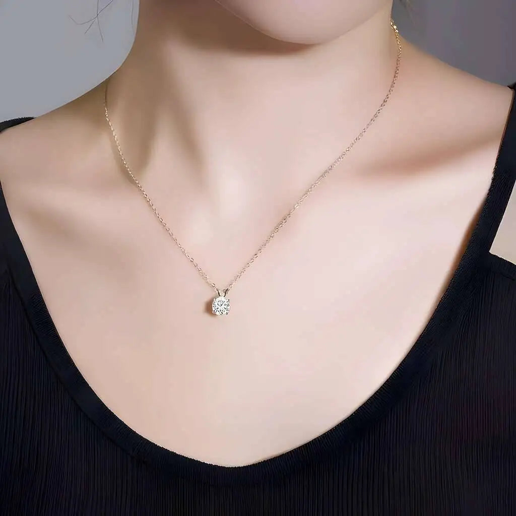 Colored Moissanite Necklace, Stud Earrings & Ring Set