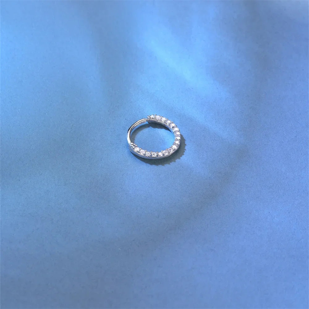 Moissanite Single Earrings in Sterling Silver