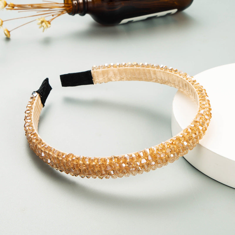 Fish Line Braided String Crystal Hair Band Korean Temperament Senior Sense Wash Face Headband