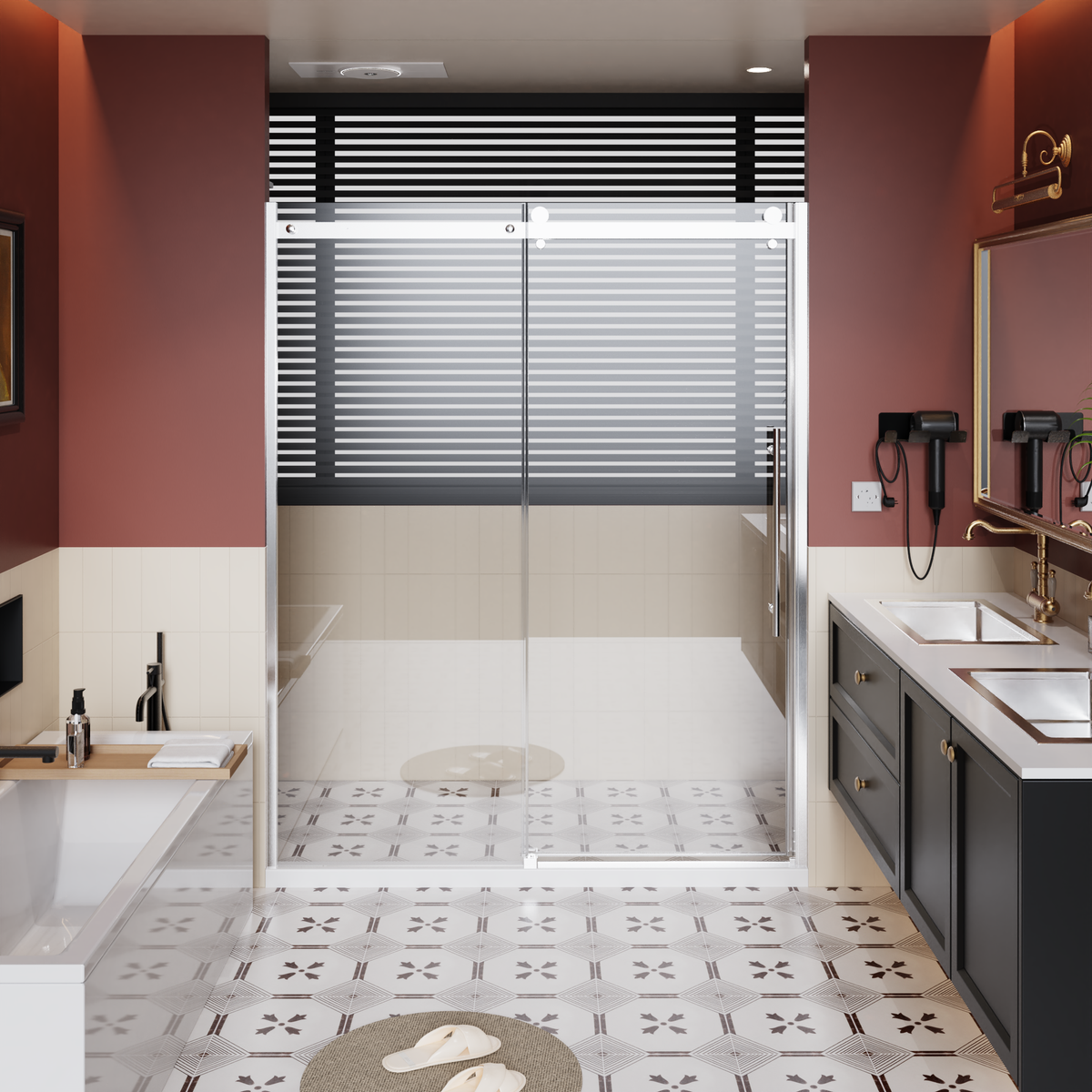 60" W x 72" H Frameless Shower Door
