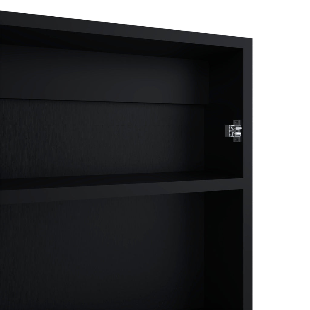 Medicine Cabinet 25.7" H, 1 Door, 3 Shelves, 1 Mirror