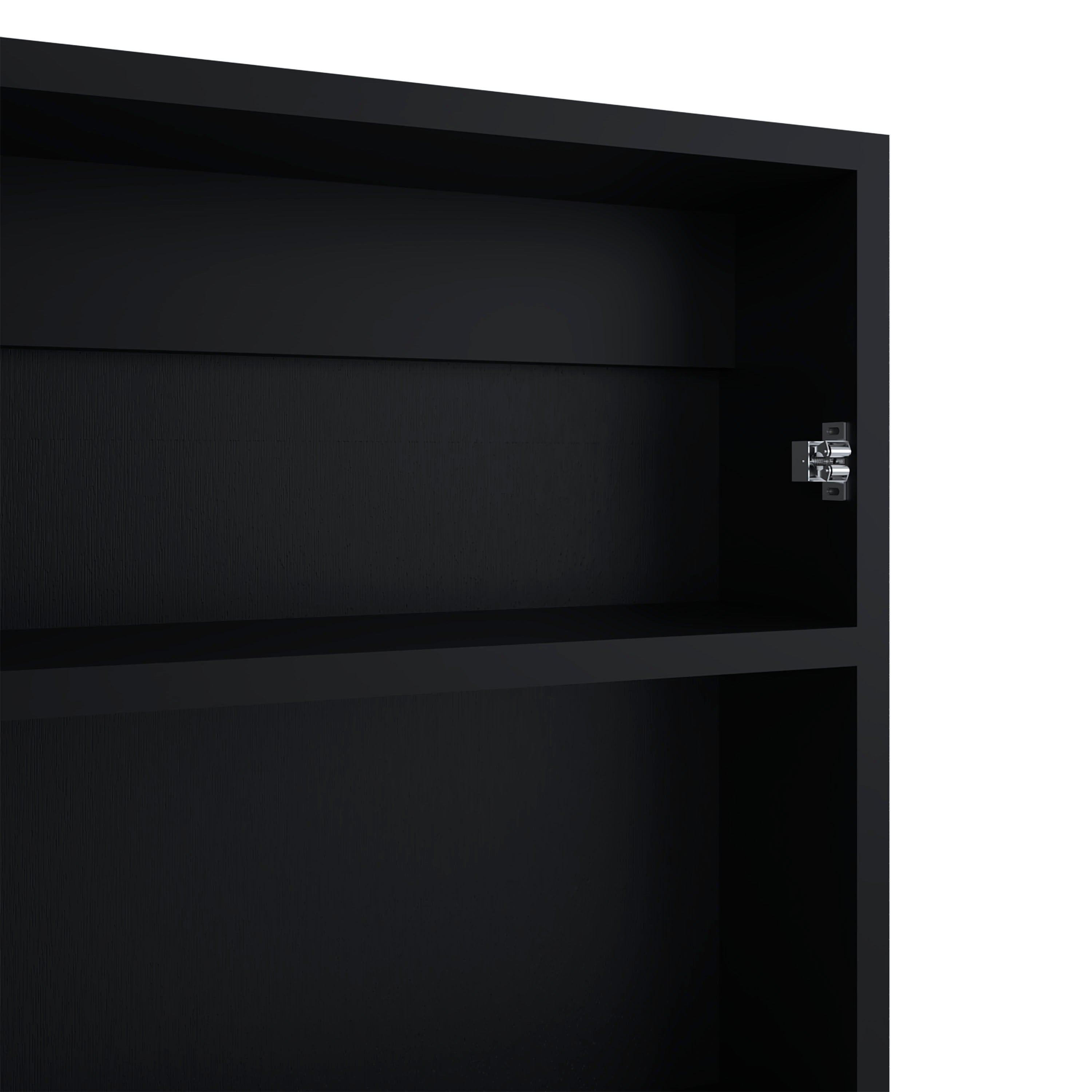 Medicine Cabinet 25.7" H, 1 Door, 3 Shelves, 1 Mirror