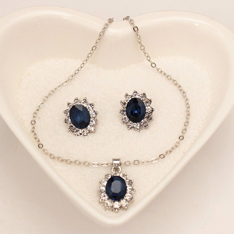 Bridal Of Sapphire Royal Princess Ear Jewelry Set