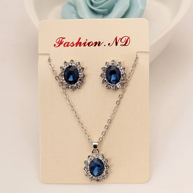 Bridal Of Sapphire Royal Princess Ear Jewelry Set