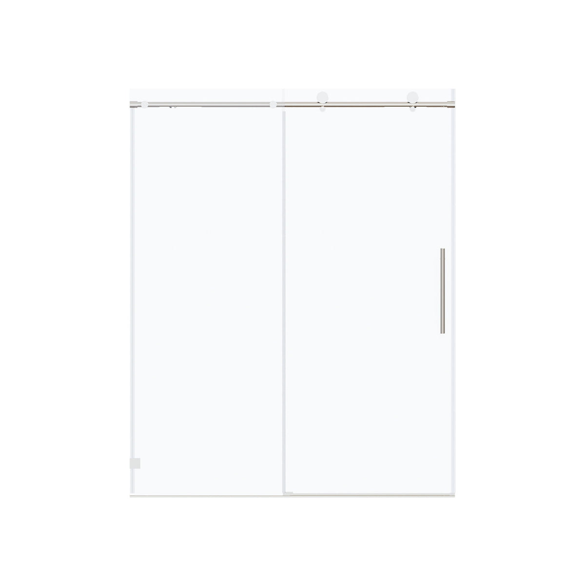 Frameless, Single Sliding Soft Close Shower Doors, 5/16" Sgcc Tempered Glass