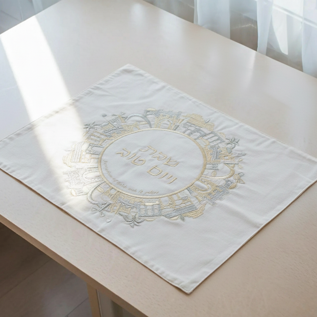 Handmade Luxury Bamboo Challah Cover – Jerusalem Series
