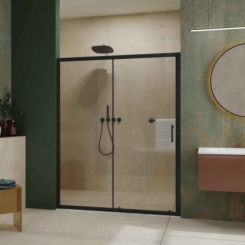 60-in W x 72-in H Single Sliding Shower Door