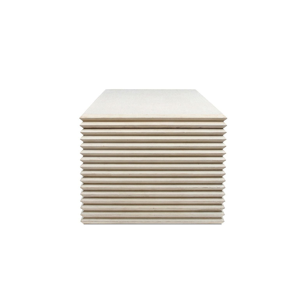 Veda - Geometric Waterfall Dining Table - White