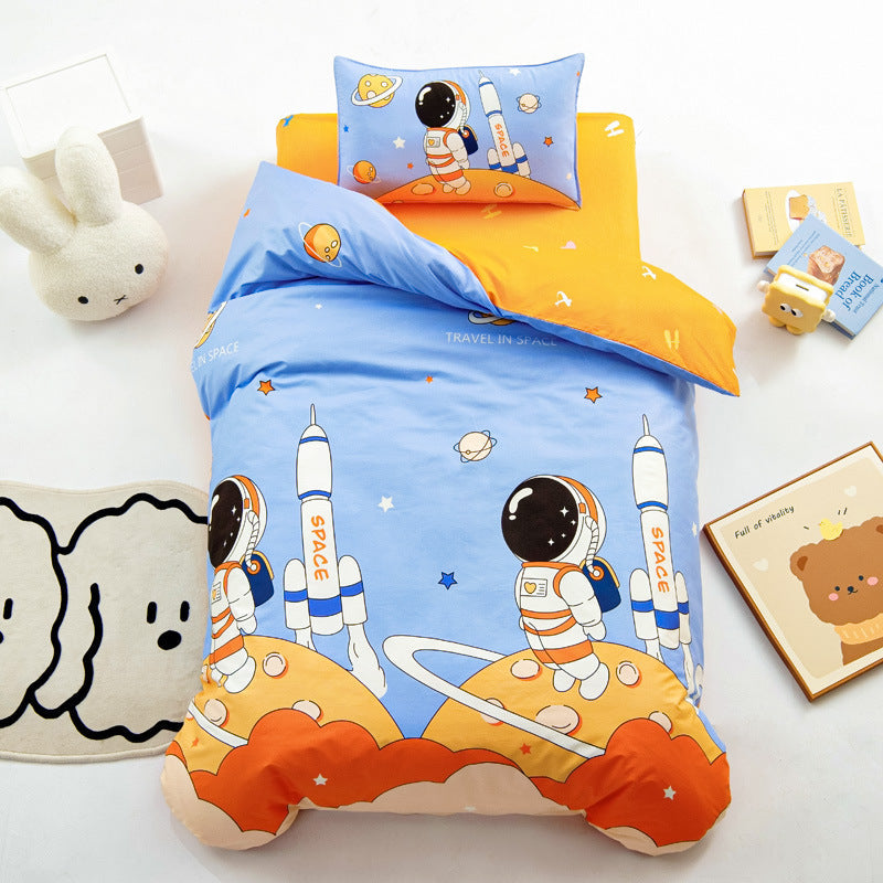 Cotton Kindergarten Three-piece Bedding Set