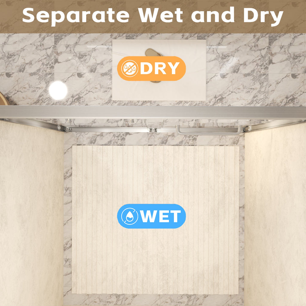 Tempered Glass Double Sliding Shower Door