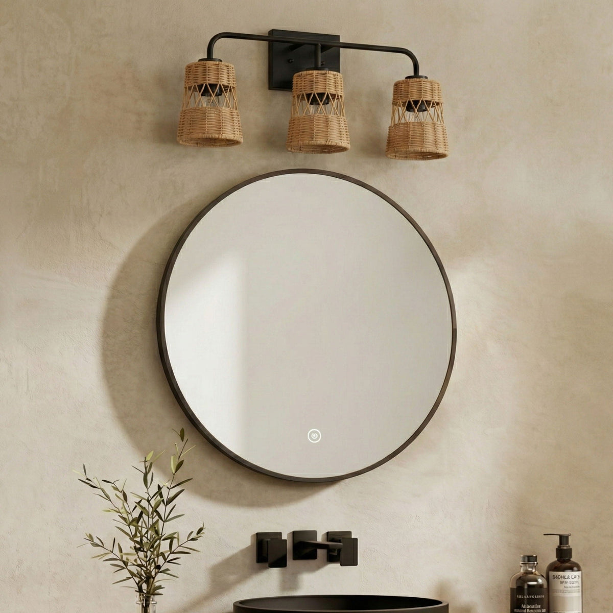 Moonlit 3 Lights Wall Sconce with Shade