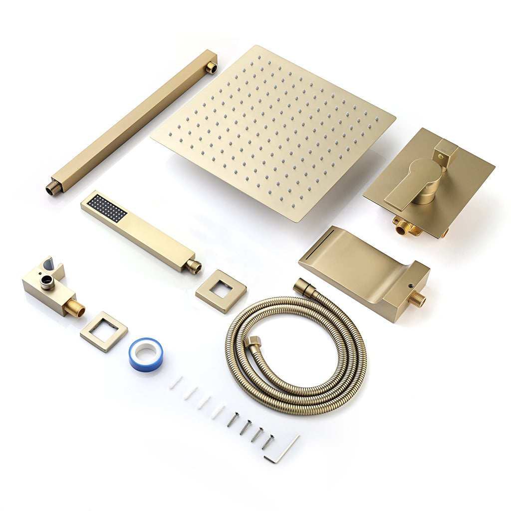 10 Inch Wall Mounted Rainfall Shower Head System