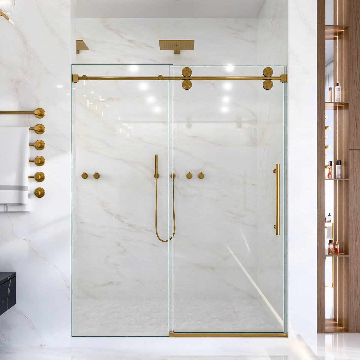 Frameless Single Sliding Shower Door
