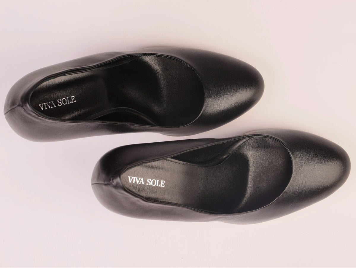 MIDNIGHT MUSE – Black Nappa Pump