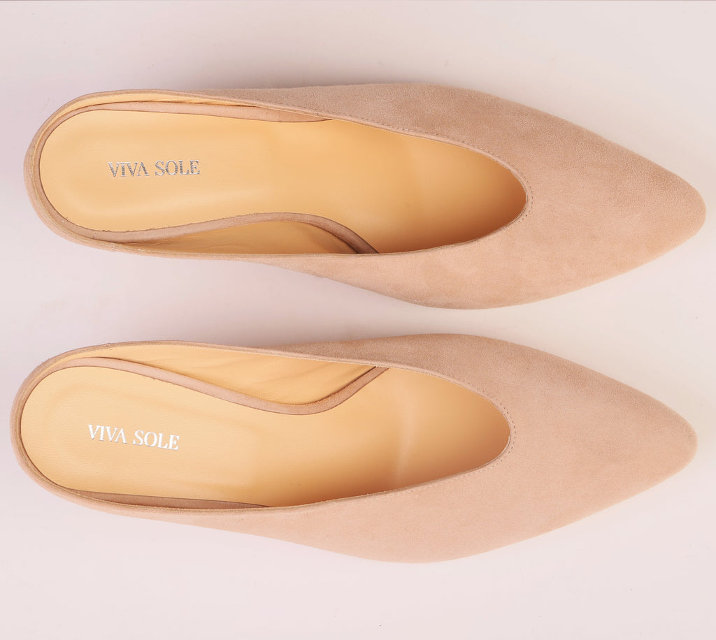ÉTOILE WEDGE – Powder Suede Mule