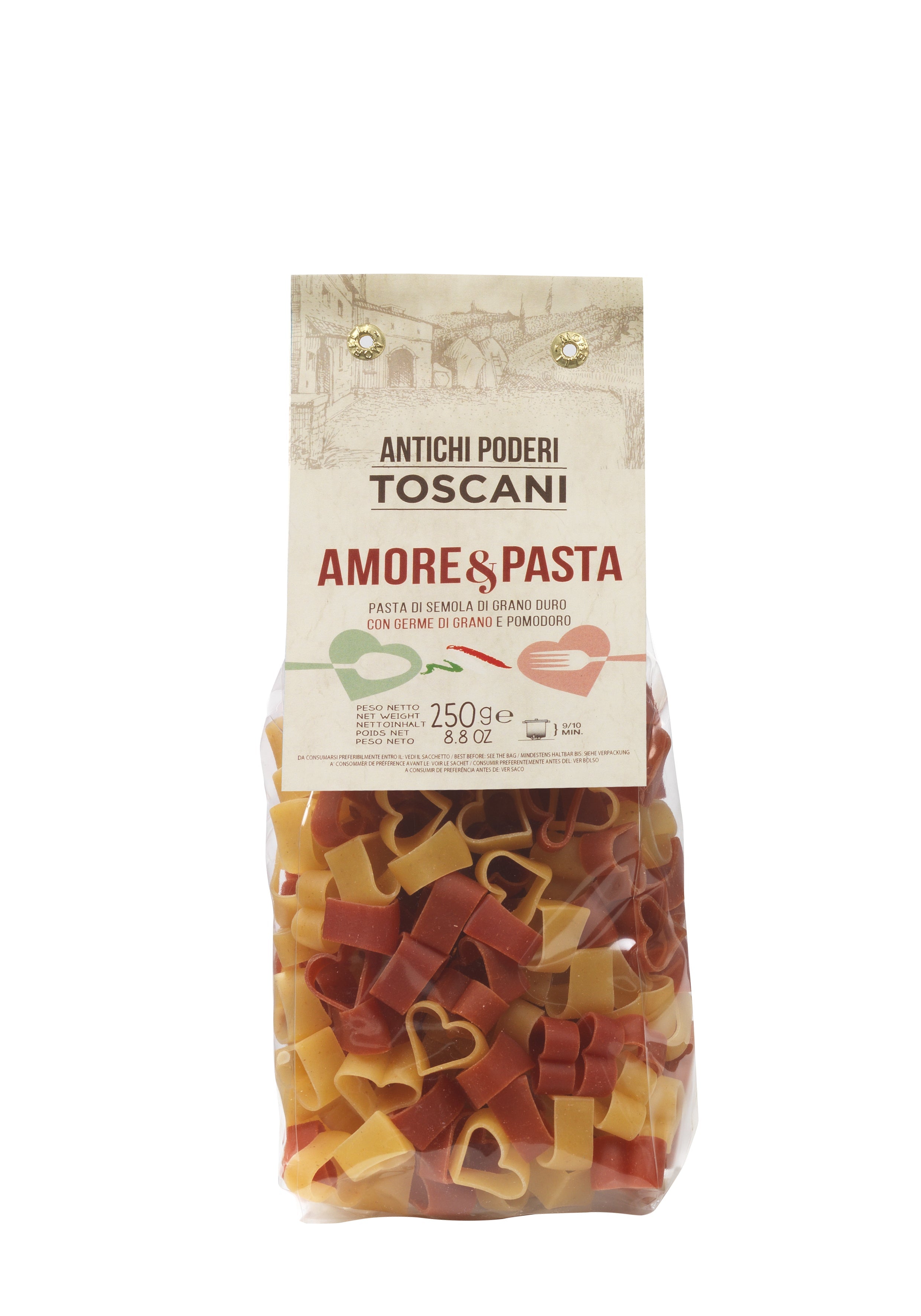 Antichi Poderi Toscani Hearts with Tomato and Wheat Pasta 8.8oz/250g